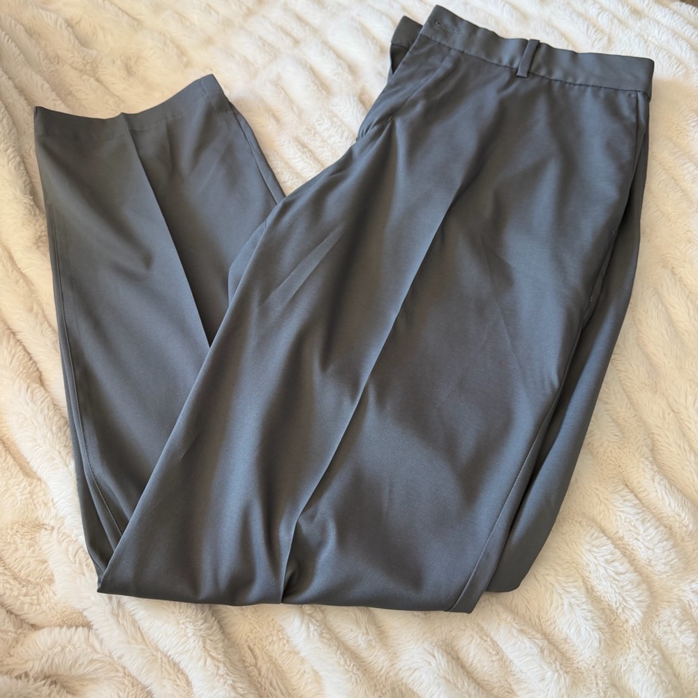 Nike Golf Pants Dri Fit Standard Ft Gray Men’s 34 x 32 Creased Straight Leg
